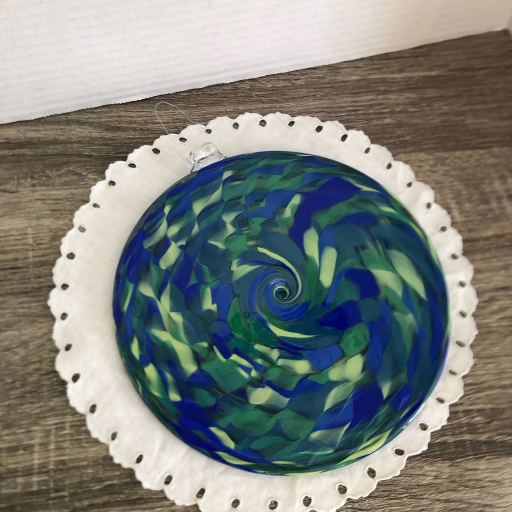 Hand Blown Art Glass Swirl Decor